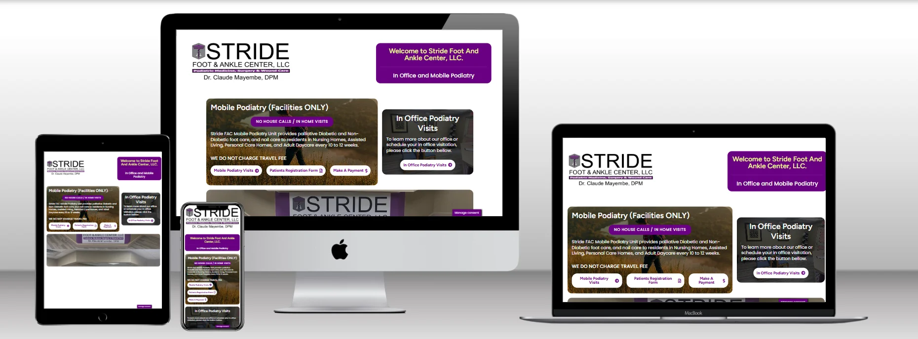 Mobile Stride Foot & Ankle By temaco web design jacksonville fl